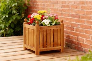 BALI Outdoor Solid Teak Flower Box (45x45x50cm)