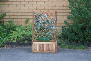 Sale: BISTRO Outdoor Wooden Flower Pot with Trellis (Small) (60x28x100)