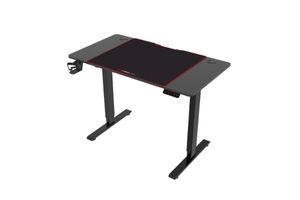 MATRIX 120 Height Adjustable Desk with Jumbo Mouse Pad (Black)