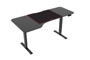 MATRIX 160 L-Shape Height Adjustable Desk with Jumbo Mouse Pad (Black)