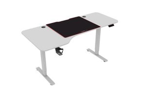 MATRIX 160 L-Shape Height Adjustable Desk with Jumbo Mouse Pad (White)