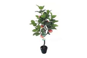 ARTIFICIAL PLANT Apple Tree with Black Plastic Pot (125cm Tall)