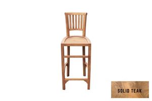 Bar Stools & Bar Chairs: BALI Outdoor Solid Teak Wood Bar Chair