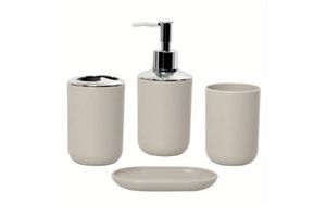 HOUSEHOLD 4PC/6PC Bathroom Accessories Set (Beige)