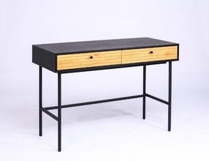 COLIN 120 Work Desk/Console Table with Line Design (Black)