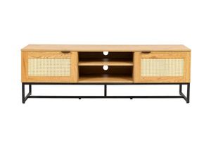 SAILOR 150 2 DOOR TV Unit with Rattan (Oak Colour)