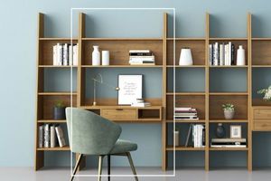 Office: URBAN 200x120cm Work Desk Wall System (Oak Colour)