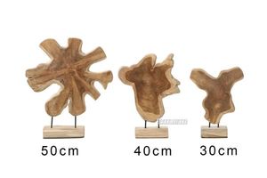 Homewares: BARON Solid Teakwood Display Abstract 30 / 40 / 50