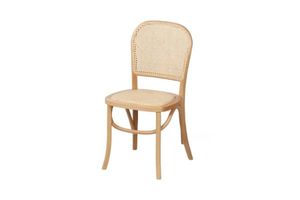 SYDNEE Solid Beech Rattan Back and Seat Dining Chair Natural