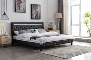 HENLEY LED Bed Frame in Queen Size (Black)