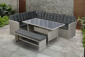 MILTON Sectional Outdoor Dining Set