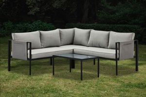 Outdoor: ECHO Sectional Outdoor Lounge Sofa Set with Coffee Table