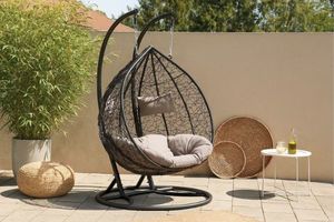 MALAM Double Seat Rattan Outdoor Hanging Egg Chair