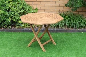 Outdoor: BALI Solid Teak Wood D120 Octangle Outdoor Table
