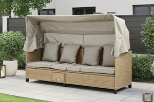 Outdoor: COSTA Adjustable Outdoor Lounge Day Bed with Canopy