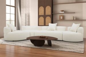 Sofa & Lounge Chairs: CLOUD DREAM Fabric Swivel Sectional Sofa With Pillows