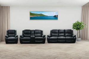 ALTO Air Leather Reclining Sofa Range (Cup Holder & Storage)