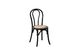 RAYMON Solid Beech Dining Chair with Rattan Seat (Black)