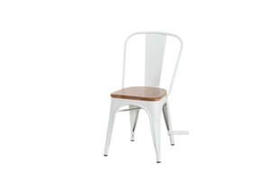 Products: TOLIX Replica Dining Chair with Solid Ash Wood Seat White