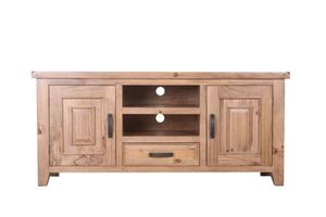 Living: FRANCO 150 Solid NZ Pine Wood Entertainment Unit