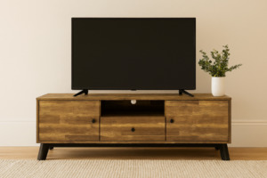 Living: CALLA 1.6M Solid Acacia Wood TV Unit