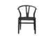 WISHBONE Solid Wood Y Replica Chair (Black)
