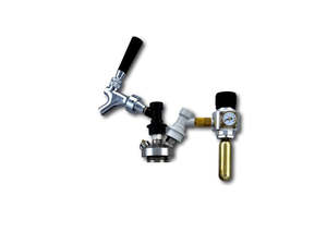 Pro Tapping System for Mini Kegs - Double Ball Lock Top, Tap & Regulator - Brewers Top