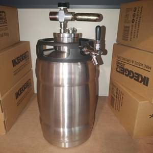 Insulated Growlers And Kegs: 5L Keg & Tap System -One-Off - Vacuum Insulated - Co2 Powered