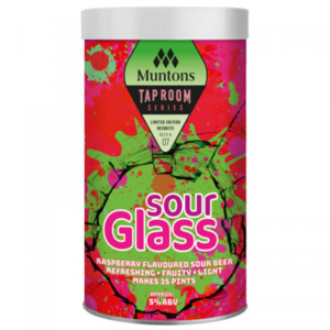 Muntons Brewing Malt Kits: TapRoom Rasberry Sour - Sour Glass 1.5kg