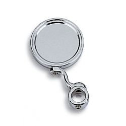 Specials Accessories Taps Parts: Chrome Decal Badge Holder 70/80mm round - S type / curved / side tap - for 5/8 BSP shanks