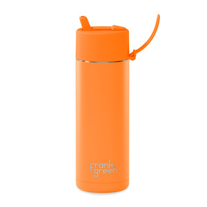 Frank Green Reusable Bottle Flip Straw 20oz Neon Orange