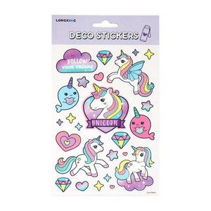 Rainbows And Unicorns: Deco Sparkly Unicorn Pastels Stickers