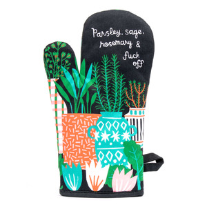 Botanical: Blue Q Oven Mitt Parsley Sage F*ck Off