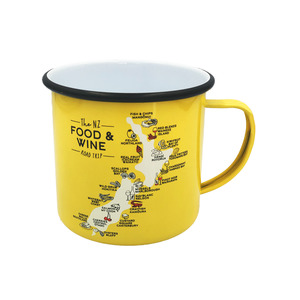 Moana Road Food and Wine Enamel Mug Yellow