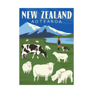 Moana Rd: Moana Road Tea Towel NZ Farming
