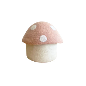 Decor: Sheep-ish Felt Toadstool Basket with Lid Small Blush