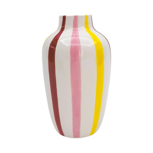 Decor: Ceramic Halycon Vase Pink Red Yellow Large