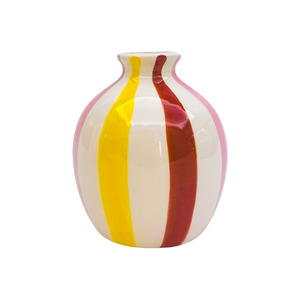 Ceramic Halycon Vase Pink Red Yellow Small