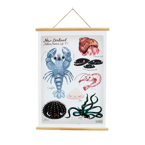 Decor: Misery Guts Wall Chart New Zealand Native Marine Life A1