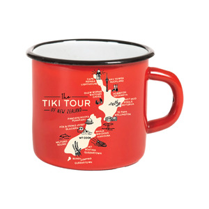 Mugs 1: Moana Road Tiki Tour Enamel Mug Red