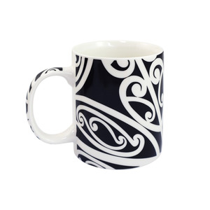 Mugs 1: NZ Coffee Mug Ivan Tuari Black and White
