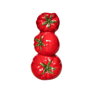 Planters And Vases: Ceramic Trio of Tomato Vase