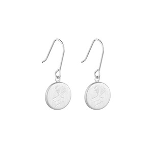 Earrings: Little Taonga Earrings Fantail Silver