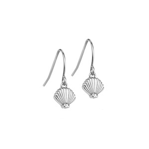 Earrings: Little Taonga Pendant Earrings Piwakawaka Silver
