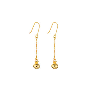 Earrings: Little Taonga Earrings Poi Poi Gold