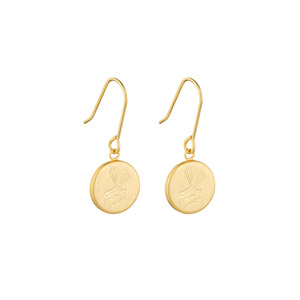 Little Taonga Earrings Fantail Gold