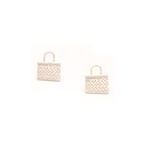 Earrings: Little Taonga Studs Kete Silver