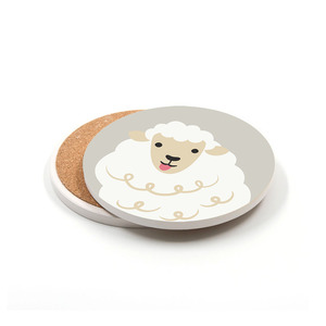 Coasters: 100% NZ Ceramic Coaster Sheep