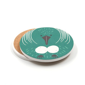 Coasters: 100% NZ Ceramic Coaster Cuties Tūī