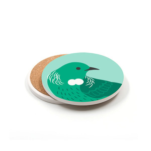 Coasters: 100% NZ Ceramic Coaster Tui